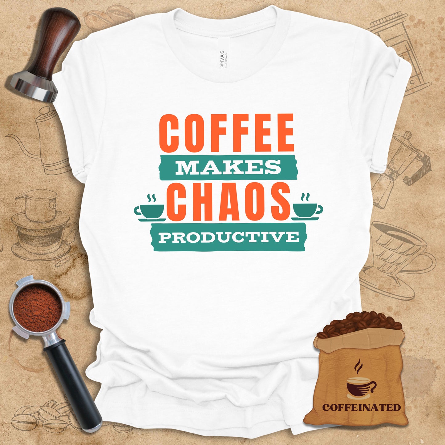 Coffee Makes Chaos Productive Tee