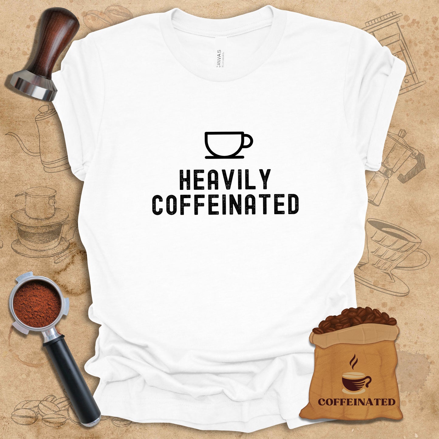 Heavily Coffeinated (Black) Tee