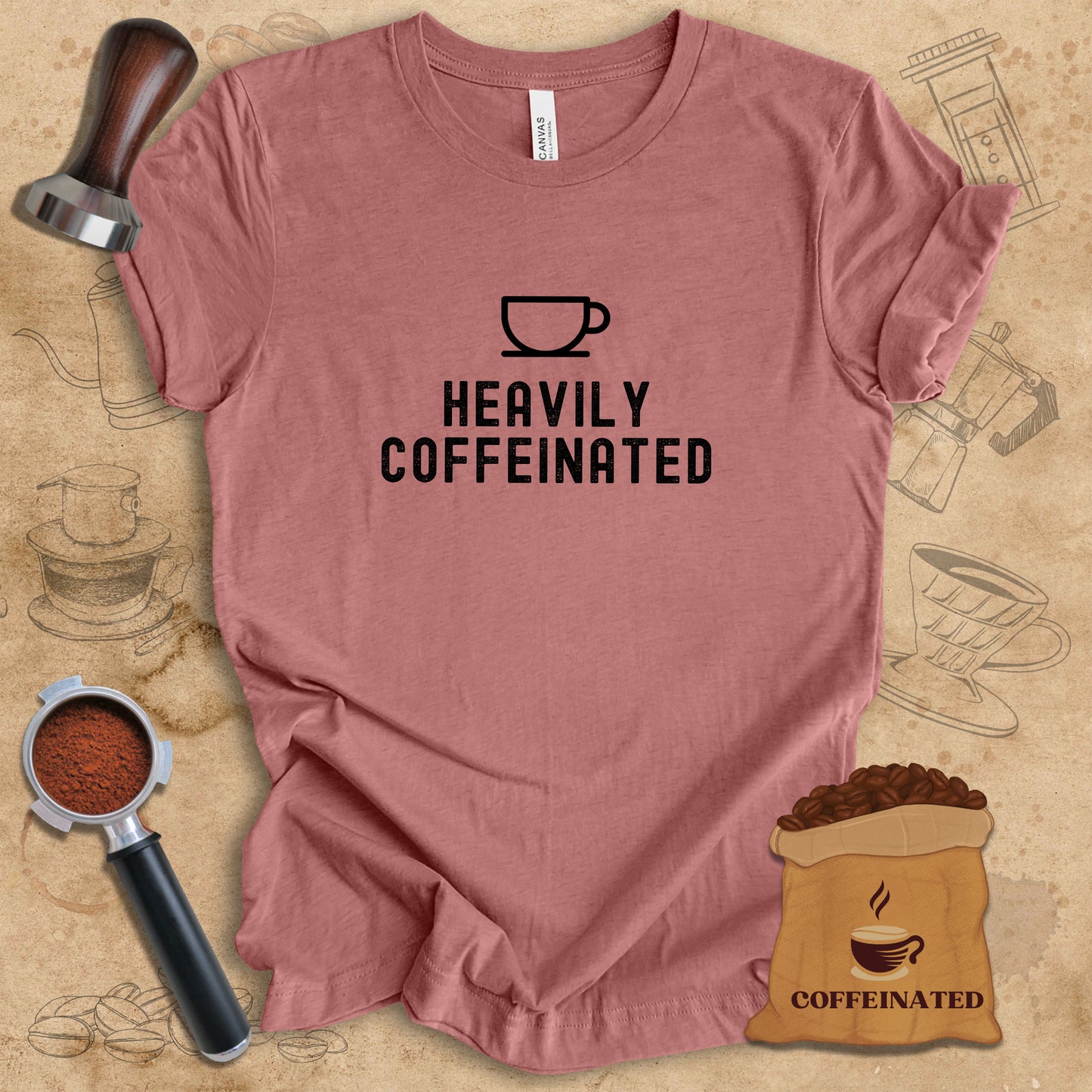 Heavily Coffeinated (Black) Tee