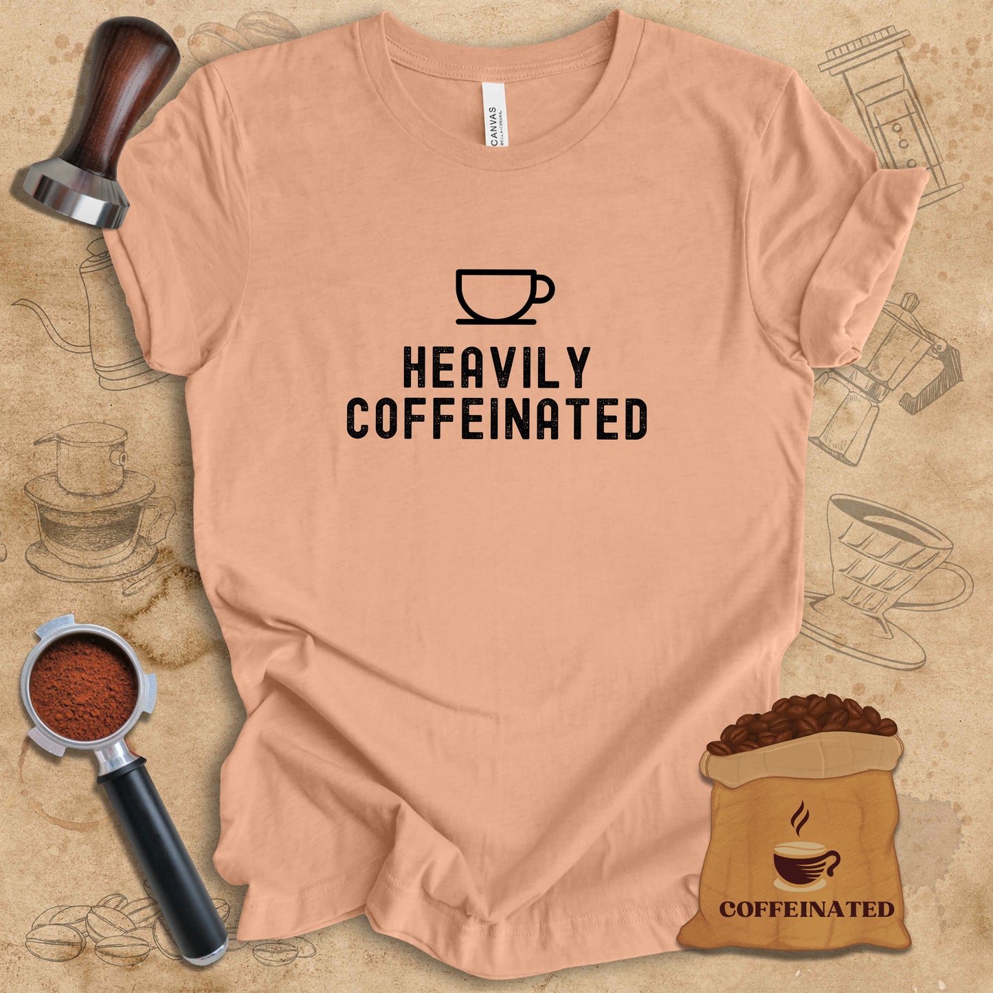 Heavily Coffeinated (Black) Tee