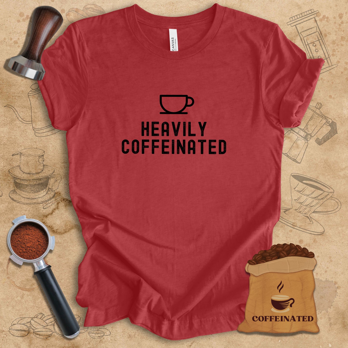 Heavily Coffeinated (Black) Tee