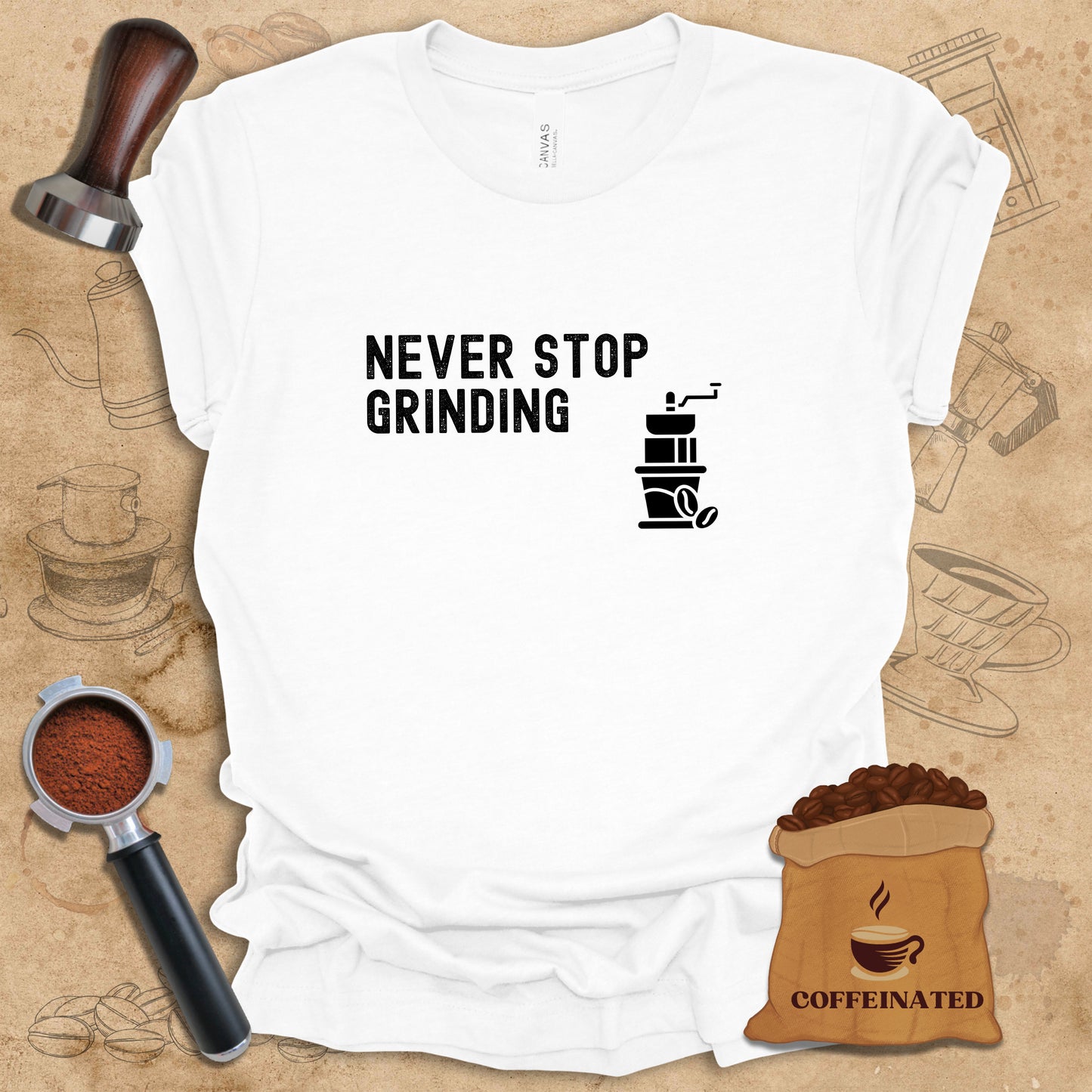 Never Stop Grinding - Black Tee