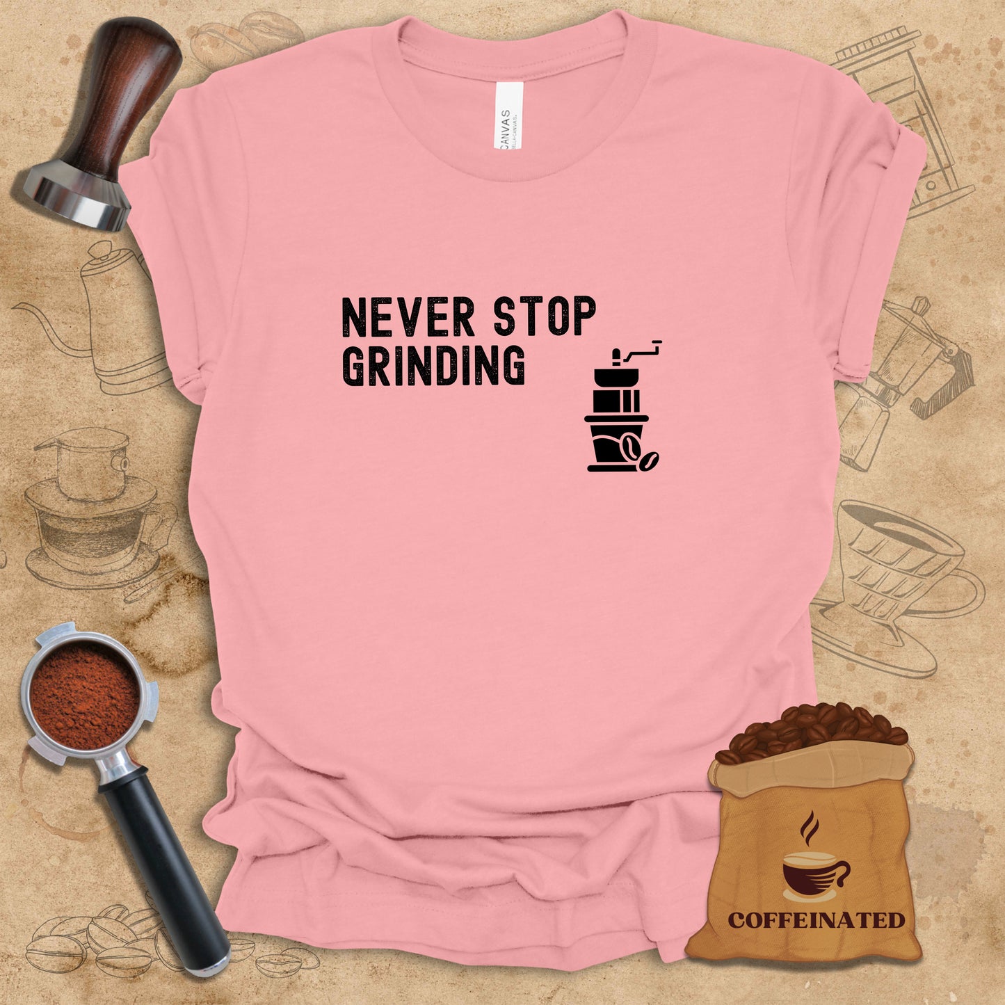 Never Stop Grinding - Black Tee