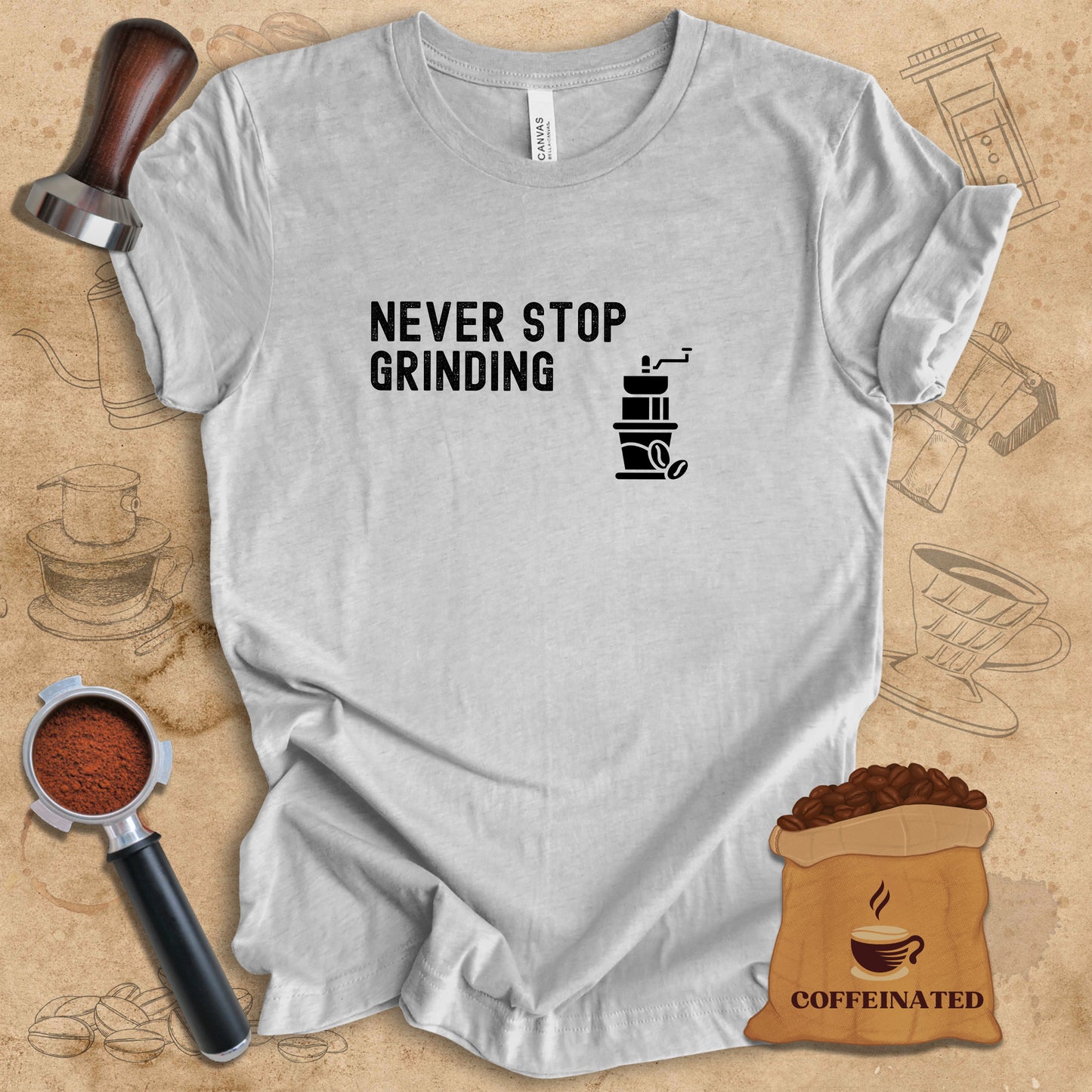 Never Stop Grinding - Black Tee