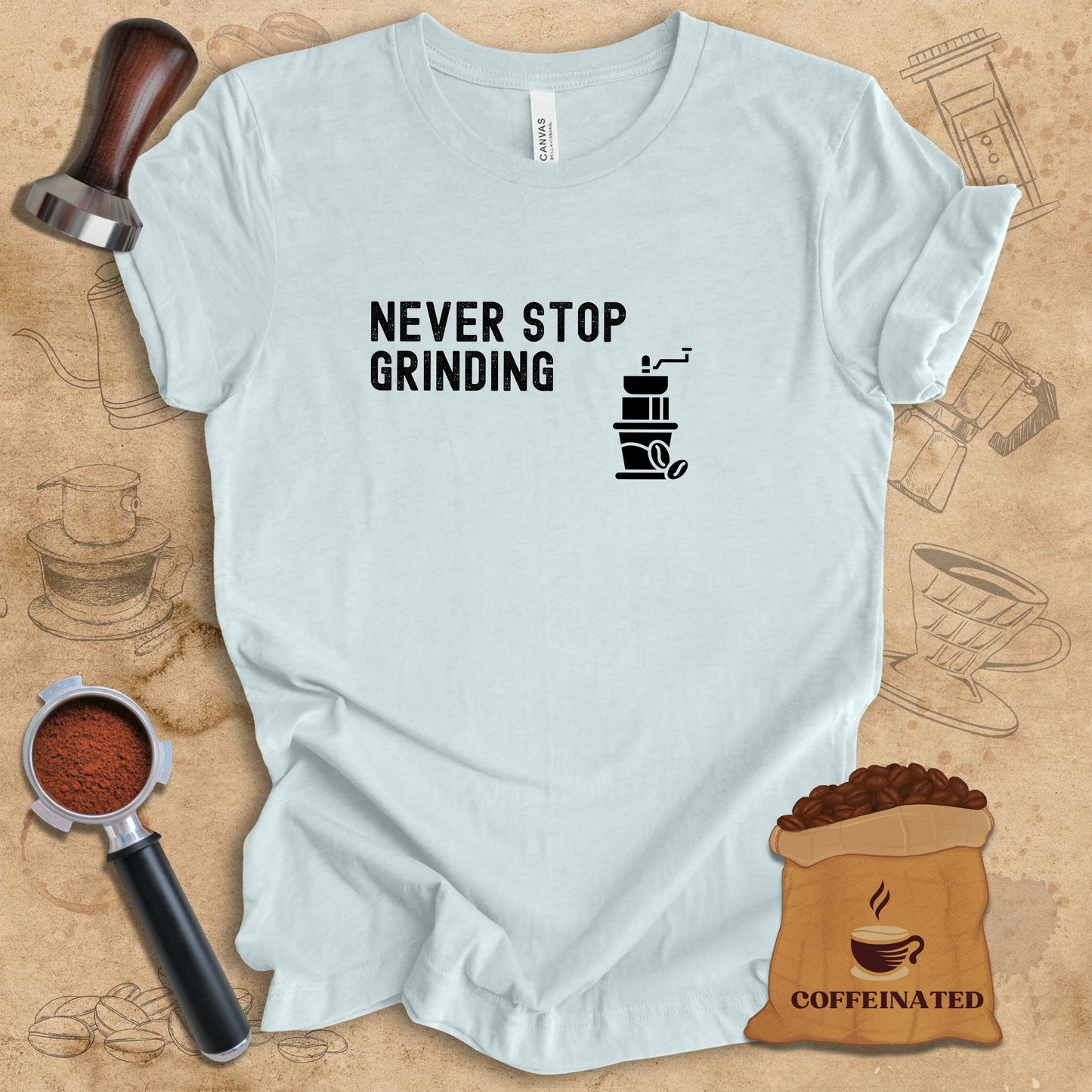 Never Stop Grinding - Black Tee