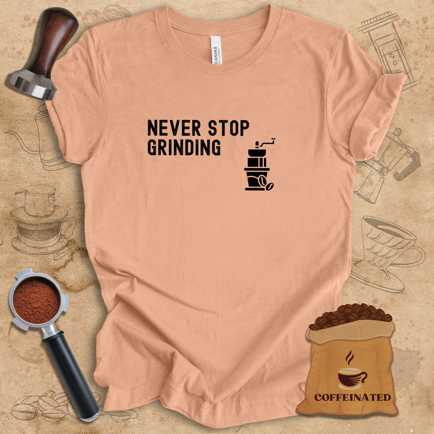 Never Stop Grinding - Black Tee