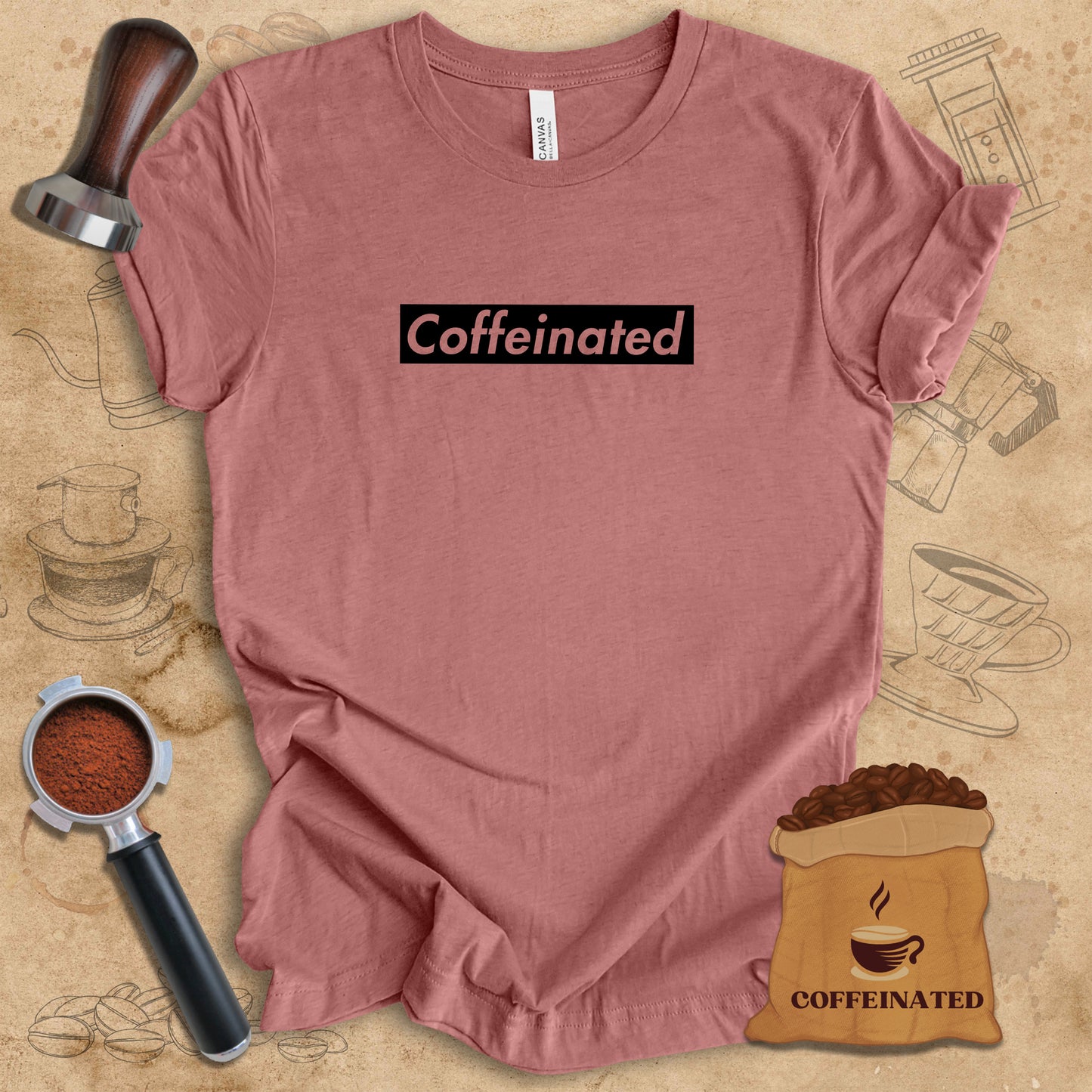 Coffeinated - Black Logo Tee