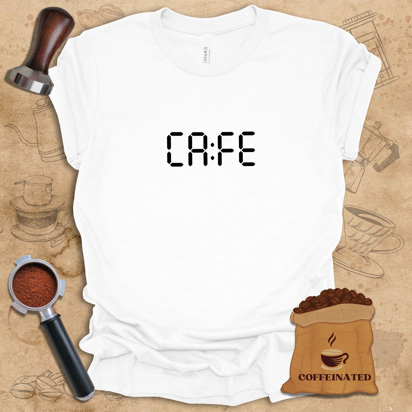 Cafe - Digital Clock Tee