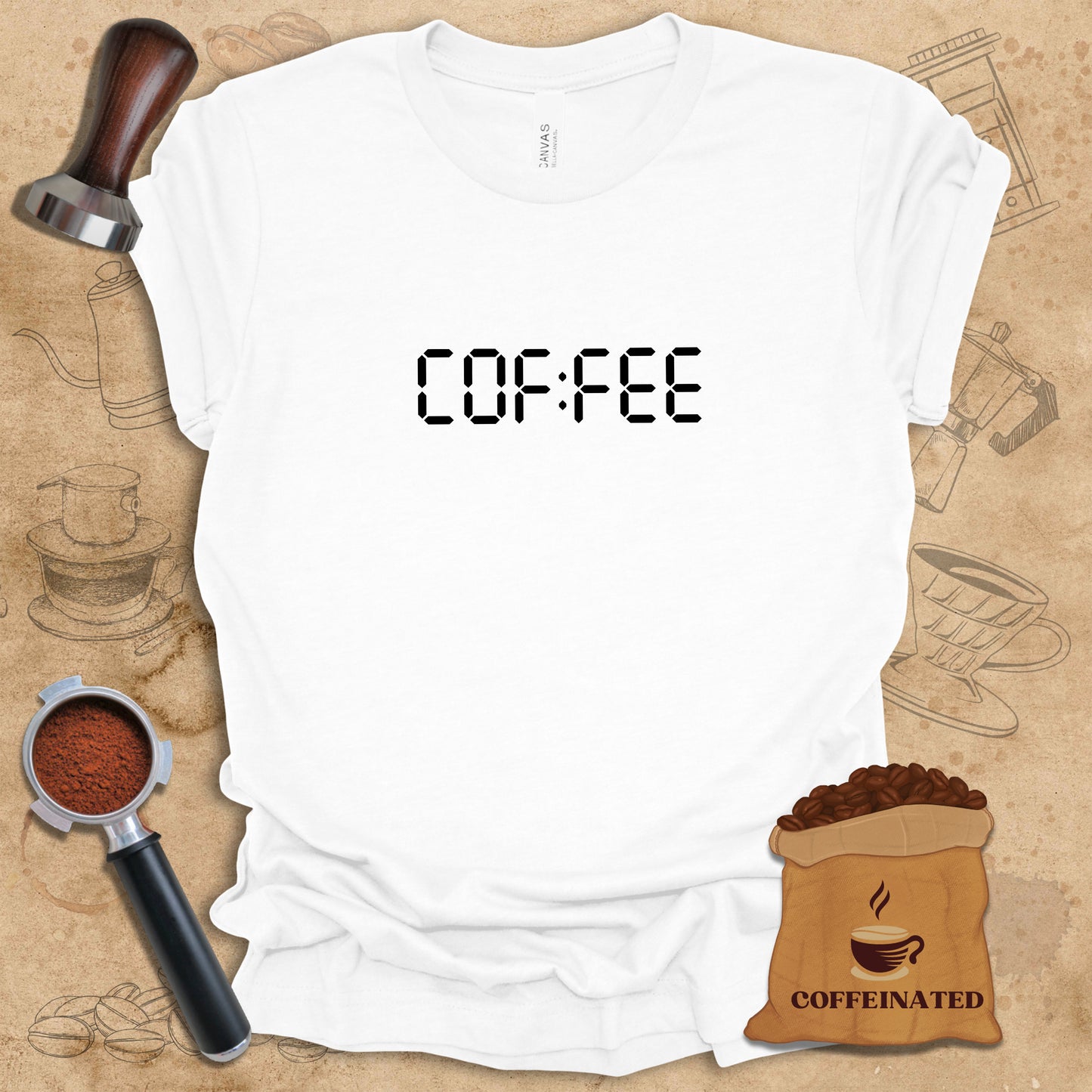 Coffee - Digital Clock Tee