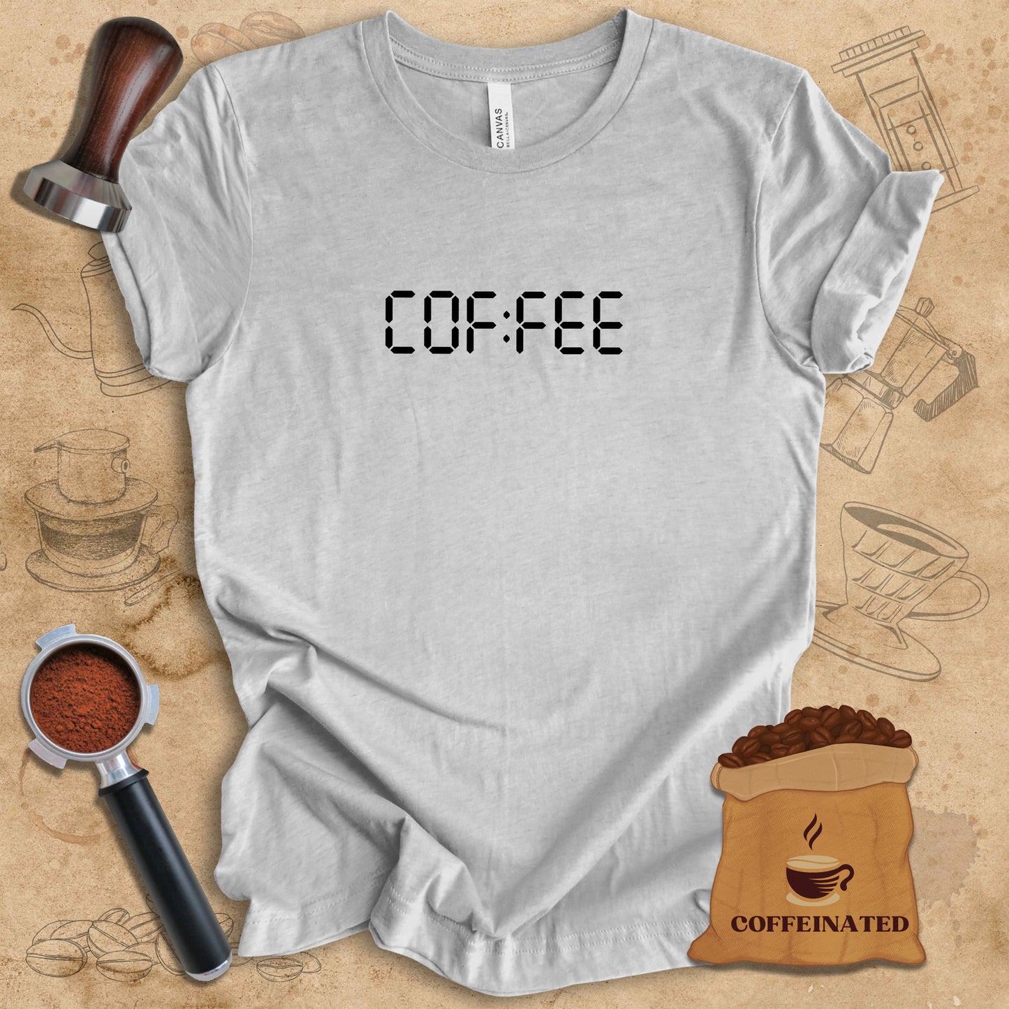 Coffee - Digital Clock Tee