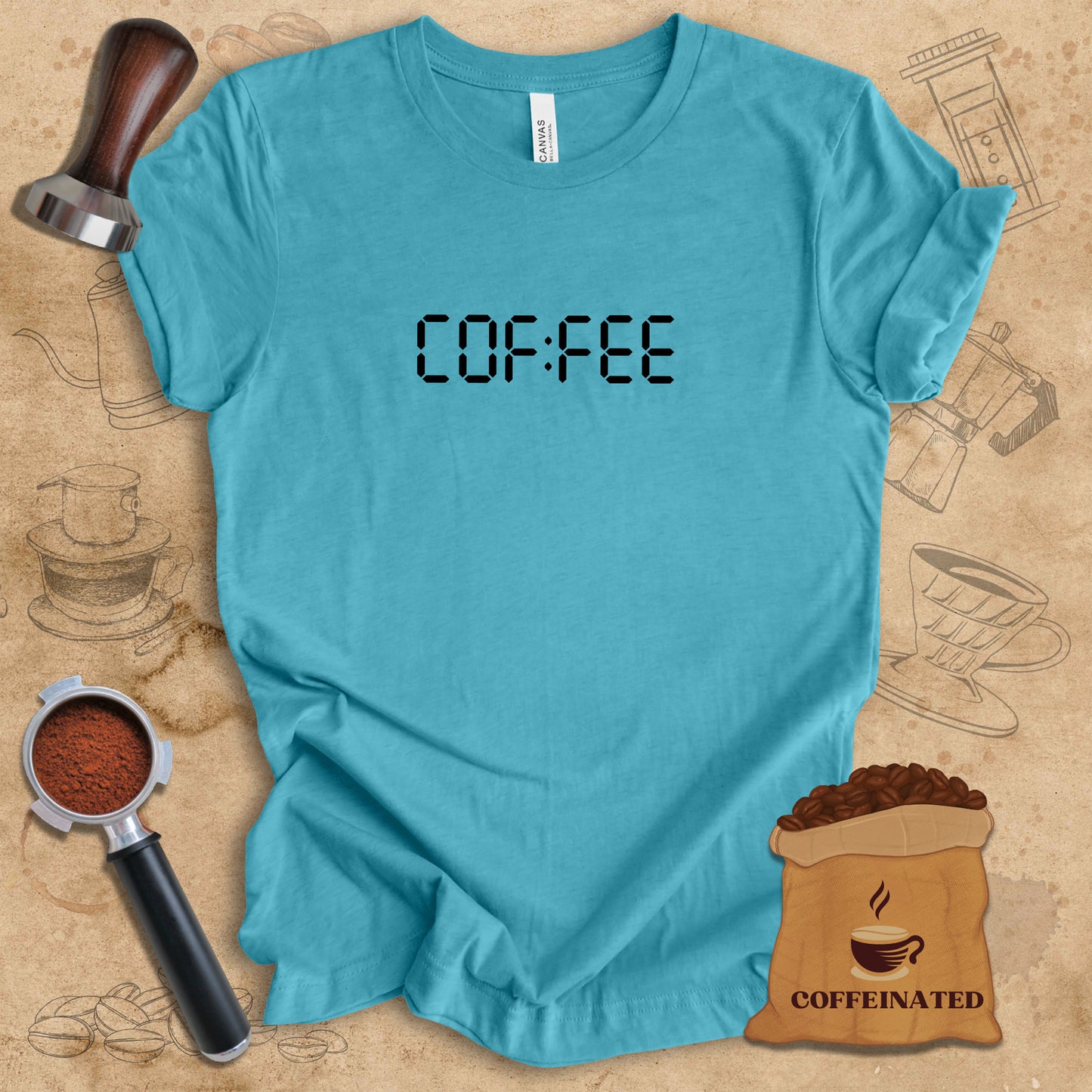 Coffee - Digital Clock Tee