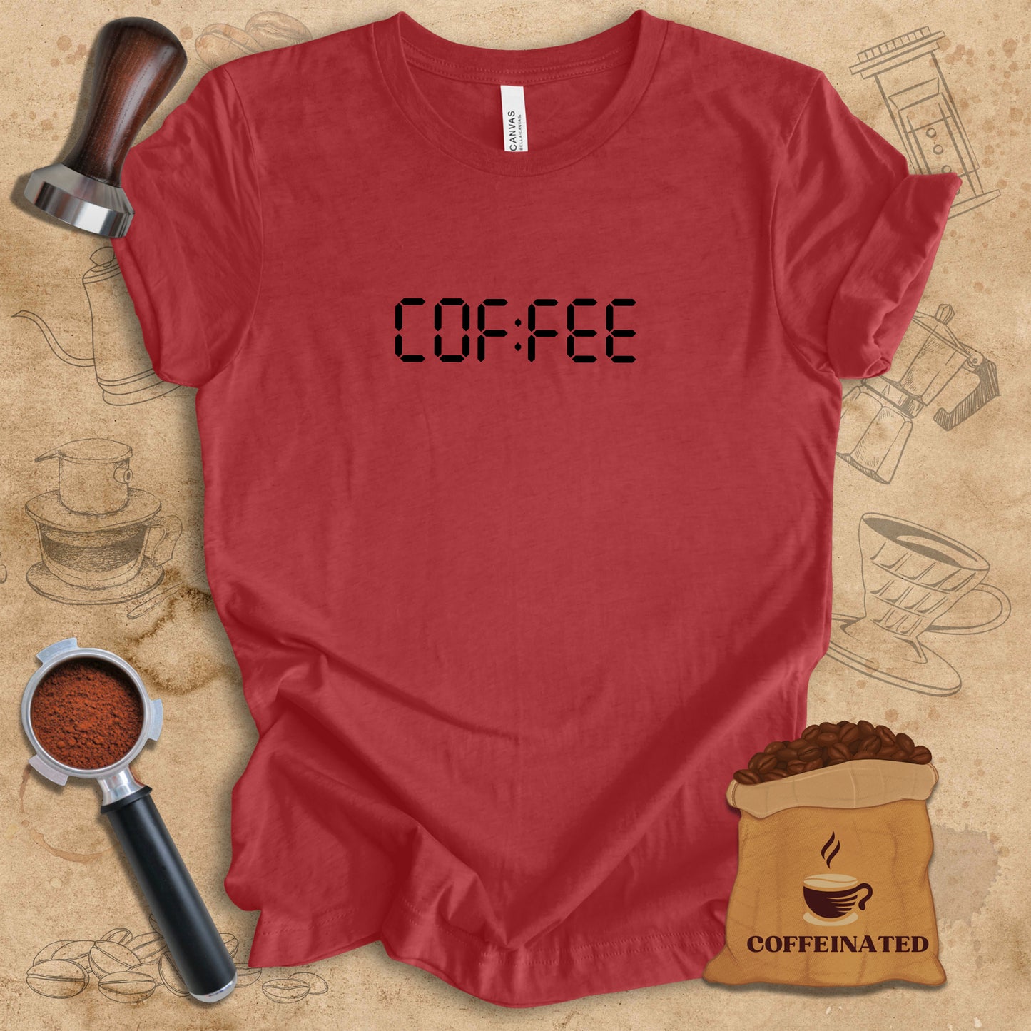 Coffee - Digital Clock Tee