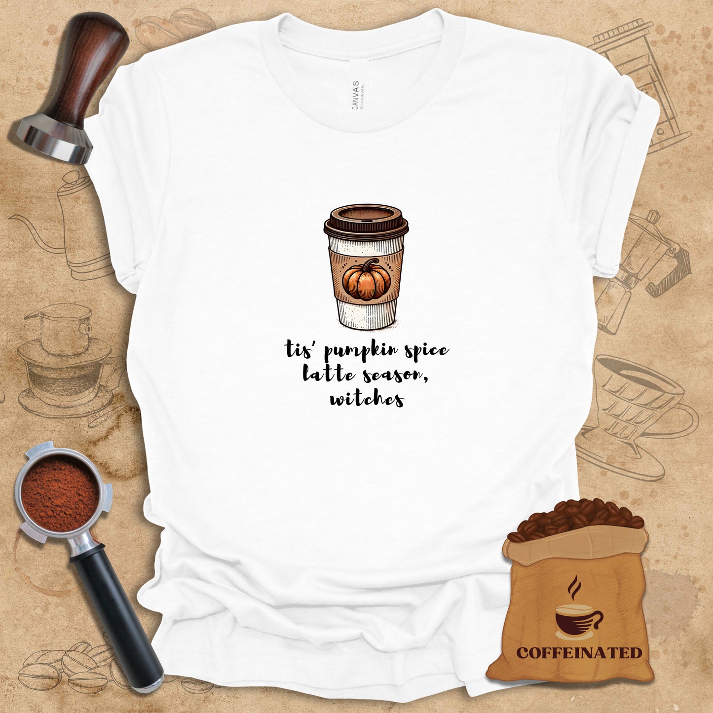 Pumpkin Spice Latte Season Witches Tee