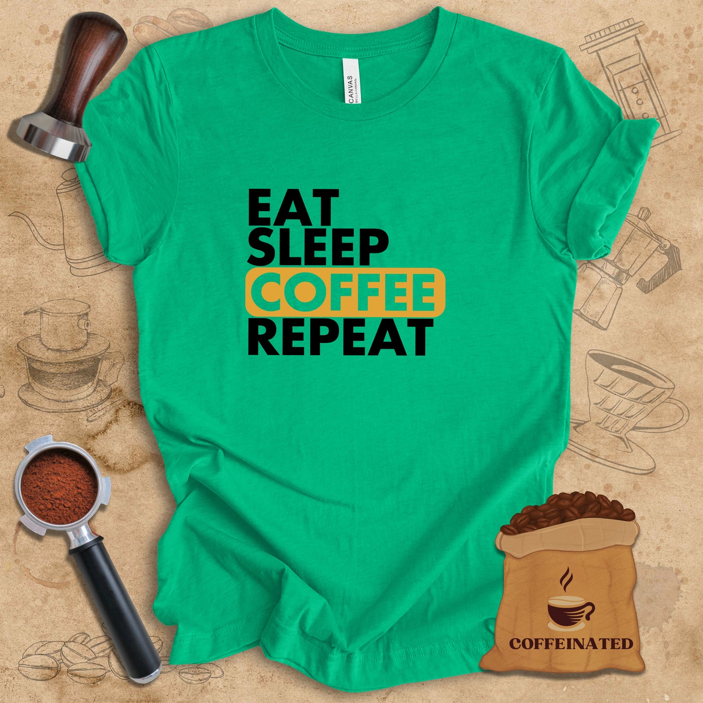 Eat Sleep Coffee Repeat Tee