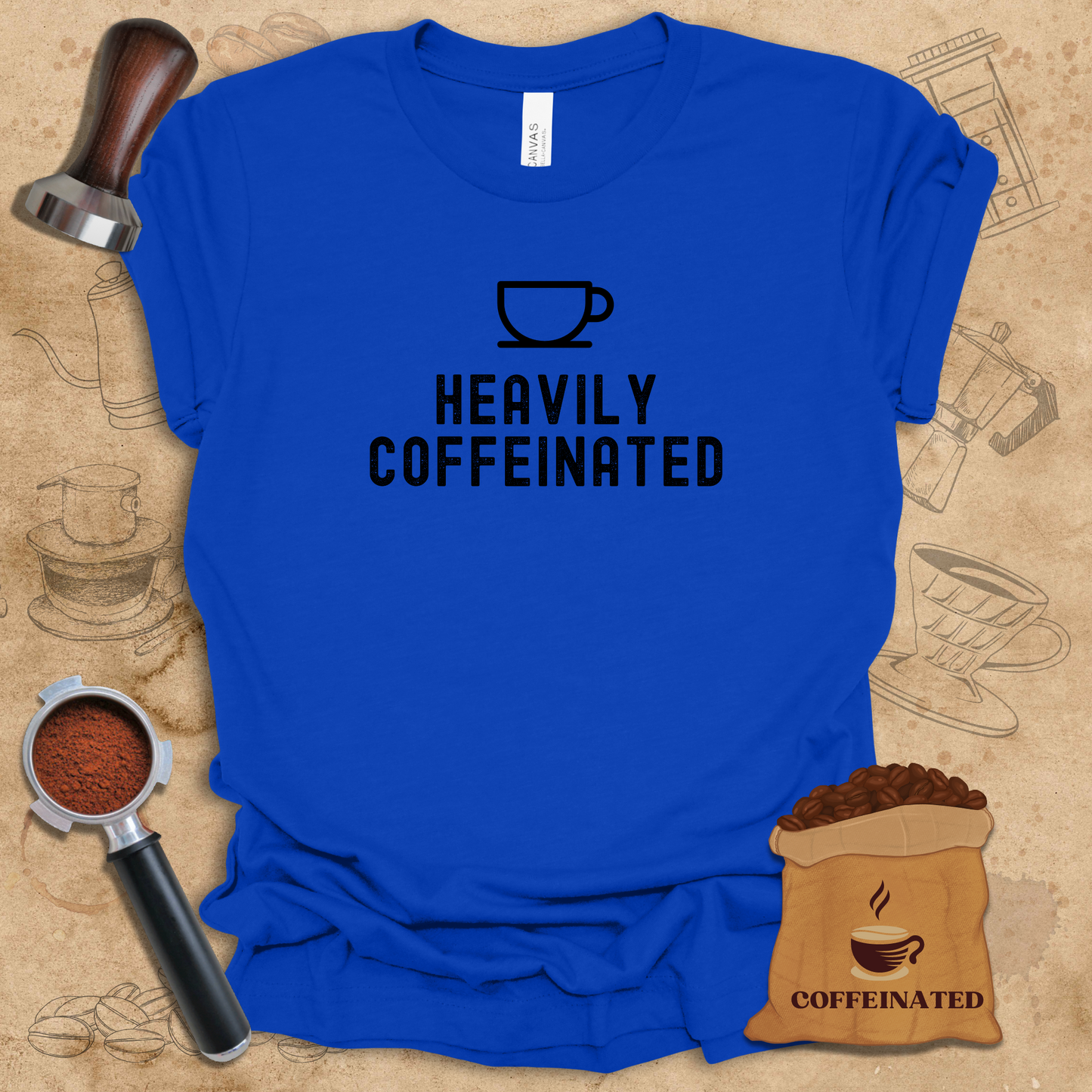 Heavily Coffeinated (Black) Tee